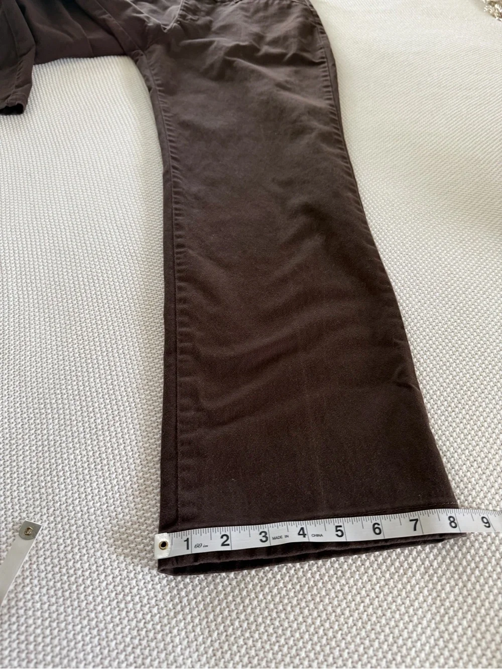 Lee Relaxed Fit Chocolate Brown High Rise Straight Leg Pants Size 10